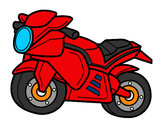 Dibujo Moto deportiva pintado por flamixi