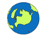 Dibujo Planeta Tierra pintado por antoli