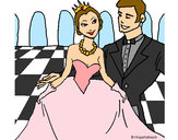 Dibujo Princesa y príncipe en el baile pintado por ANDREYLLA
