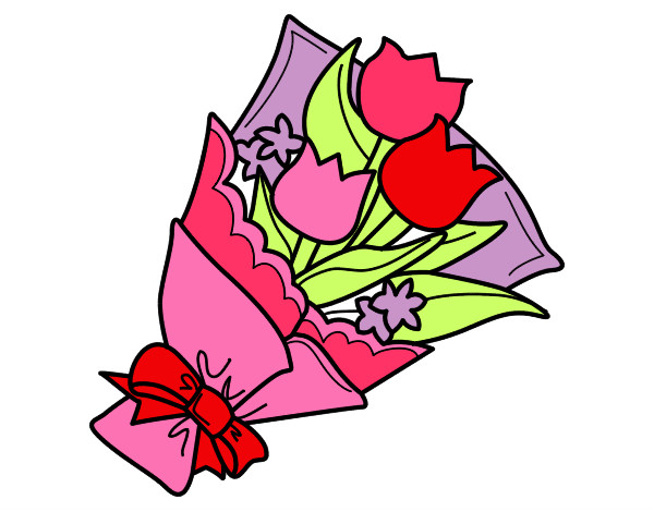 Dibujo Ramo de tulipanes pintado por lindazilo