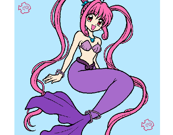 Dibujo Sirena con perlas pintado por MaryLou