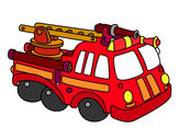 Dibujo Vehículo de bomberos pintado por antonella0