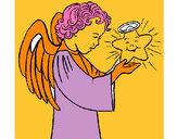 Dibujo Ángel y estrella pintado por lunapyok