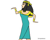 Dibujo Bailarina egipcia 1 pintado por opereta
