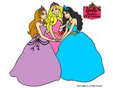 Dibujo Barbie y sus amigas princesas pintado por nikimva