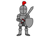 Dibujo Caballero con espada y escudo pintado por kenyer 