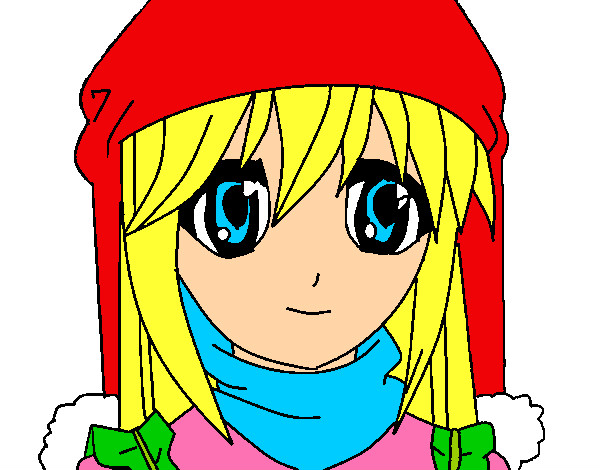 Dibujo de Chica con gorro pintado por Carlanow en Dibujos.net el día 20