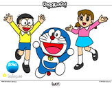 Dibujo Doraemon y amigos pintado por asly13