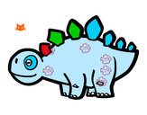 Dibujo Estegosaurio joven pintado por pablogonza