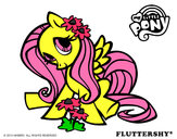 Dibujo Fluttershy pintado por twilight