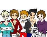 Dibujo Los chicos de One Direction pintado por Arleth16