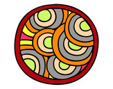 Dibujo Mandala circular pintado por mageporras
