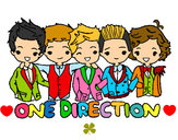 Dibujo One direction pintado por angiez