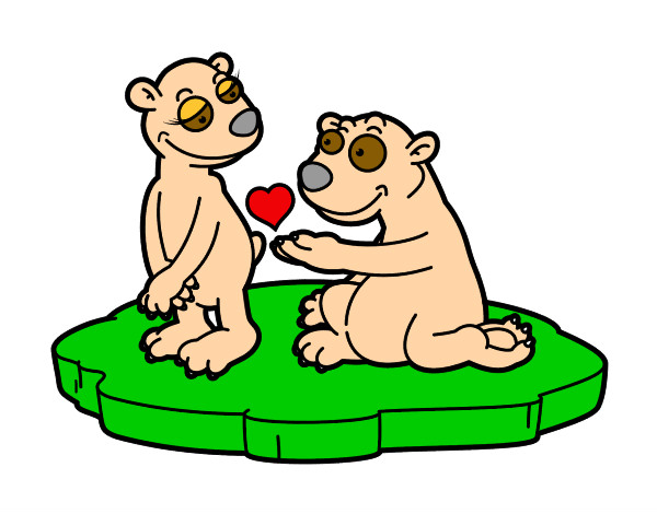 Dibujo Pareja de osos enamorados pintado por chikita22