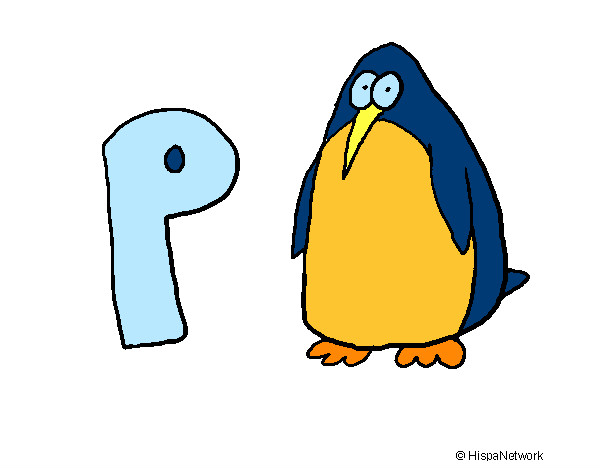 Dibujo Pingüino pintado por cuci