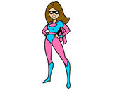 Dibujo Superheroina pintado por barbi1