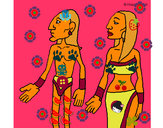 Dibujo Tribu Itzá pintado por yireth