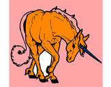 Dibujo Unicornio bravo pintado por Mejorarte