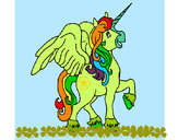 Dibujo Unicornio con alas pintado por koala15