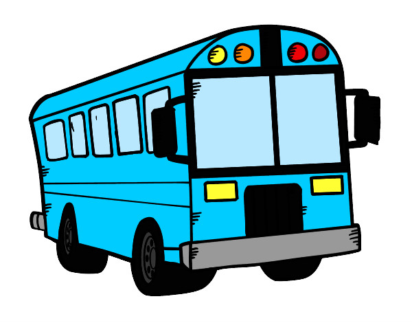 Dibujo Autobús del colegio pintado por LEONI