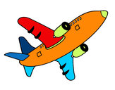 Dibujo Avión alzando el vuelo pintado por 2002