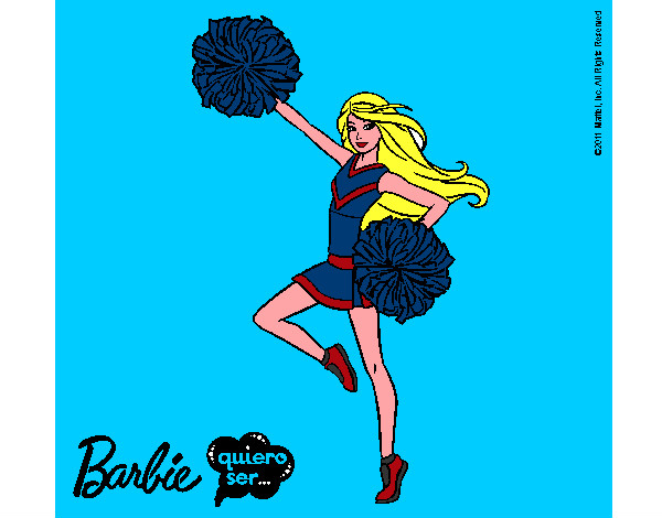 Dibujo Barbie animadora pintado por clarette