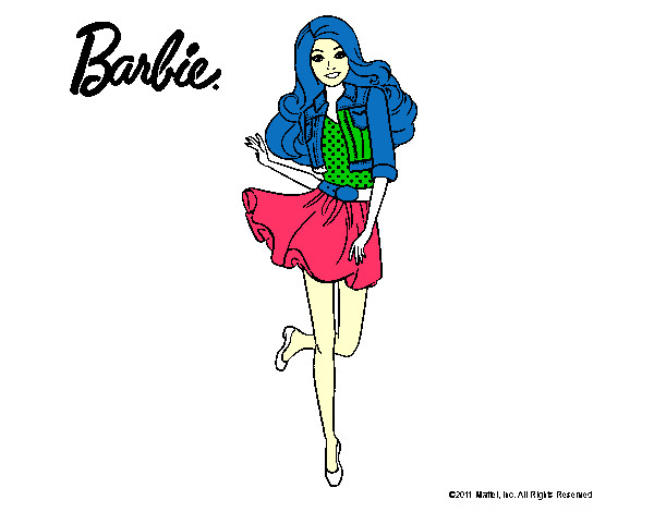 Dibujo Barbie informal pintado por clarette