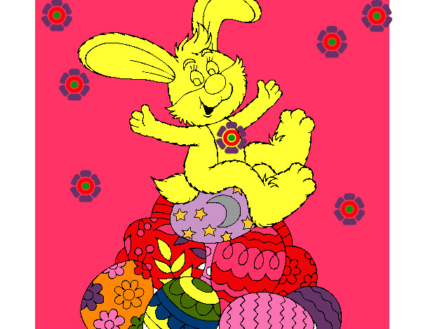 Dibujo Conejo de Pascua pintado por  janm