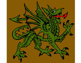Dibujo Dragón agresivo pintado por Emi736