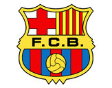 Dibujo Escudo del F.C. Barcelona pintado por santi21878