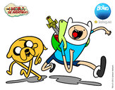 Dibujo Finn y Jake pintado por geloneitor