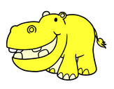 Dibujo Hipopótamo pequeño pintado por johanna200
