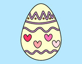 Dibujo Huevo con corazones pintado por lisalexsta