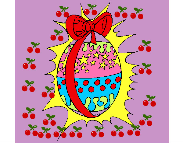 Dibujo Huevo de pascua brillante pintado por lindazilo