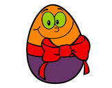 Dibujo Huevo de pascua con lazo pintado por amalia