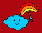 Dibujo Nube con arcoiris pintado por anita27104