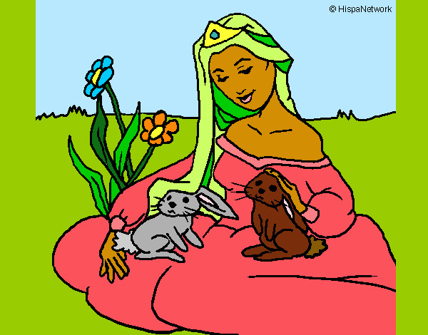 Dibujo Princesa del bosque pintado por Picasseta