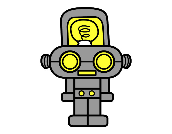 Dibujo Robot con luz pintado por CG---