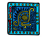 Dibujo Símbolo maya pintado por amalia