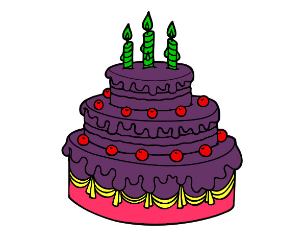 Dibujo Tarta de cumpleaños pintado por Delfina05 