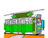 Dibujo Tranvía con pasajeros pintado por BRYANDY
