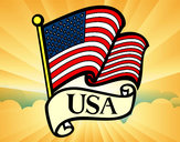 Dibujo Bandera de los Estados Unidos pintado por Chris02