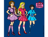 Dibujo Barbie y sus compañeros de equipo pintado por gabyta9