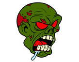 Dibujo Cabeza de zombi pintado por bruno888