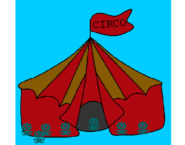 Dibujo Circo pintado por gavio  