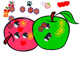 Dibujo Dos manzanas pintado por ezekiel26