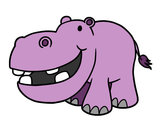 Dibujo Hipopótamo pequeño pintado por STELLAGELO