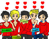 Dibujo Los chicos de One Direction pintado por gabyta9