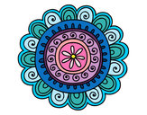 Dibujo Mandala alegre pintado por beckita