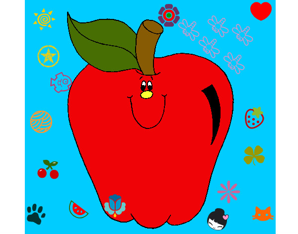 Dibujo Manzana 1 pintado por isaelo
